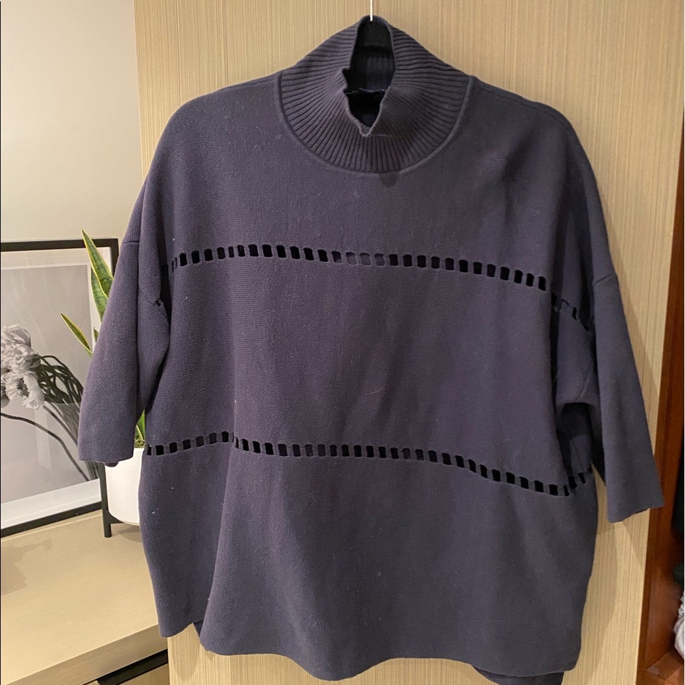 French connection mockneck short sleeve sweater
